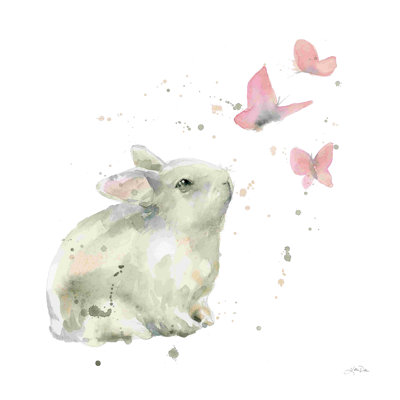 «Dreaming Bunny I» par Katrina Pete, peinture sur toile tendue