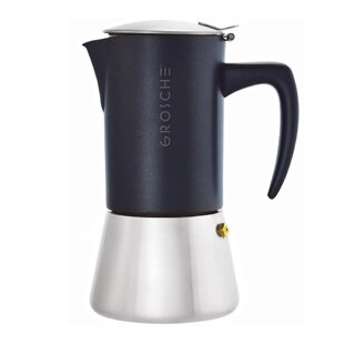 London Sip Stainless Steel Stovetop Espresso Maker Moka Pot Italian Coffee  Percolator, Copper, 10 Cup