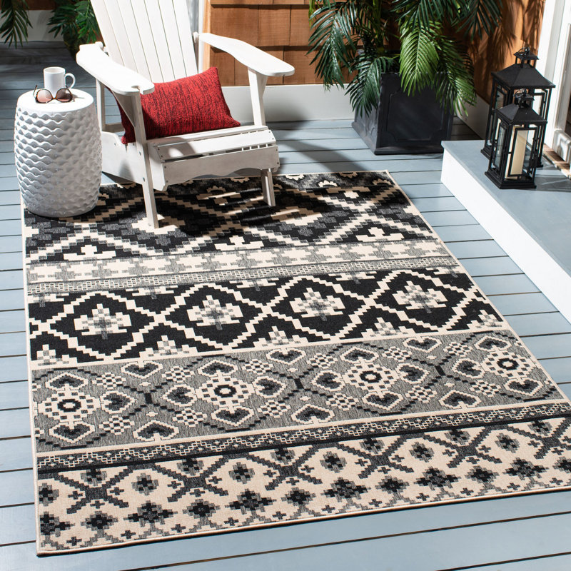 Tapis intérieur / extérieur Northpoint Veranda Southwestern, Rectangle 6 pi 7 po x 9 pi 6 po