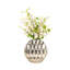 Métal Aluminium Vase moderne arrondi géométrique Design sculptural Pièce décorative contemporaine pour le salon Hall d'entrée Tablette de bureau-7387882-67074741