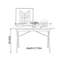 Bureau multifonctionnel en bois d'orme stable 51,18 pouces