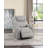 Light Gray Chenille Recliner W/Power Lift & Massage