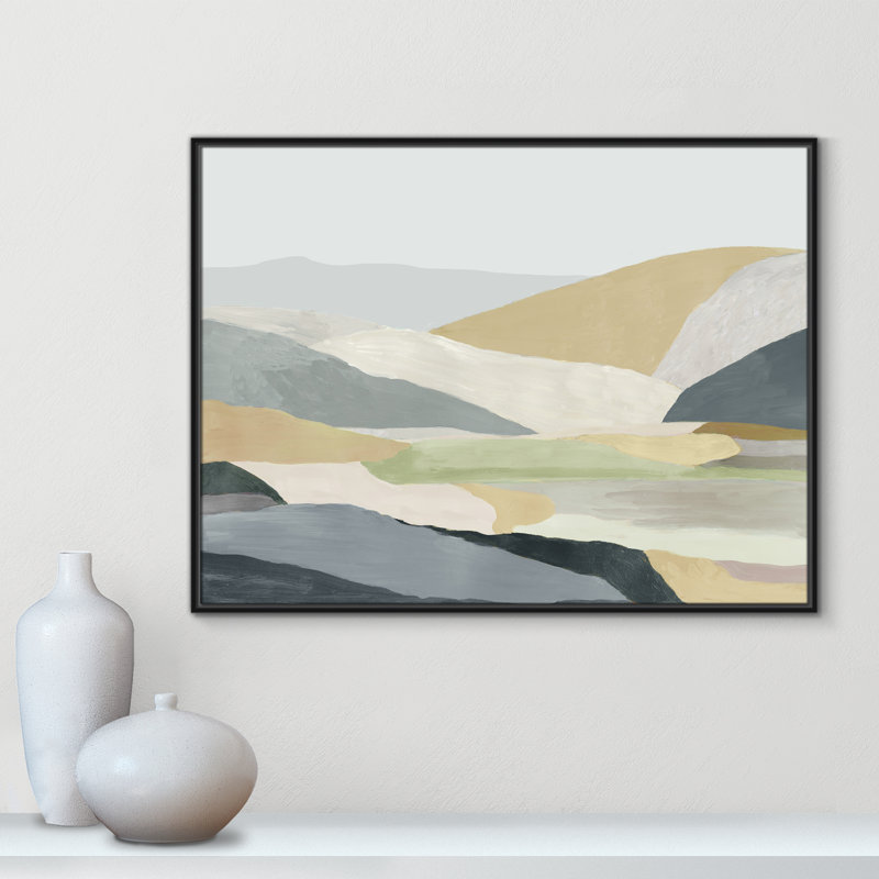 Blair Warm Hills I - cadre photo, reproduction d'art sur toile, H 31,5 po x l 41,5 po x P 2 po, Toile noire