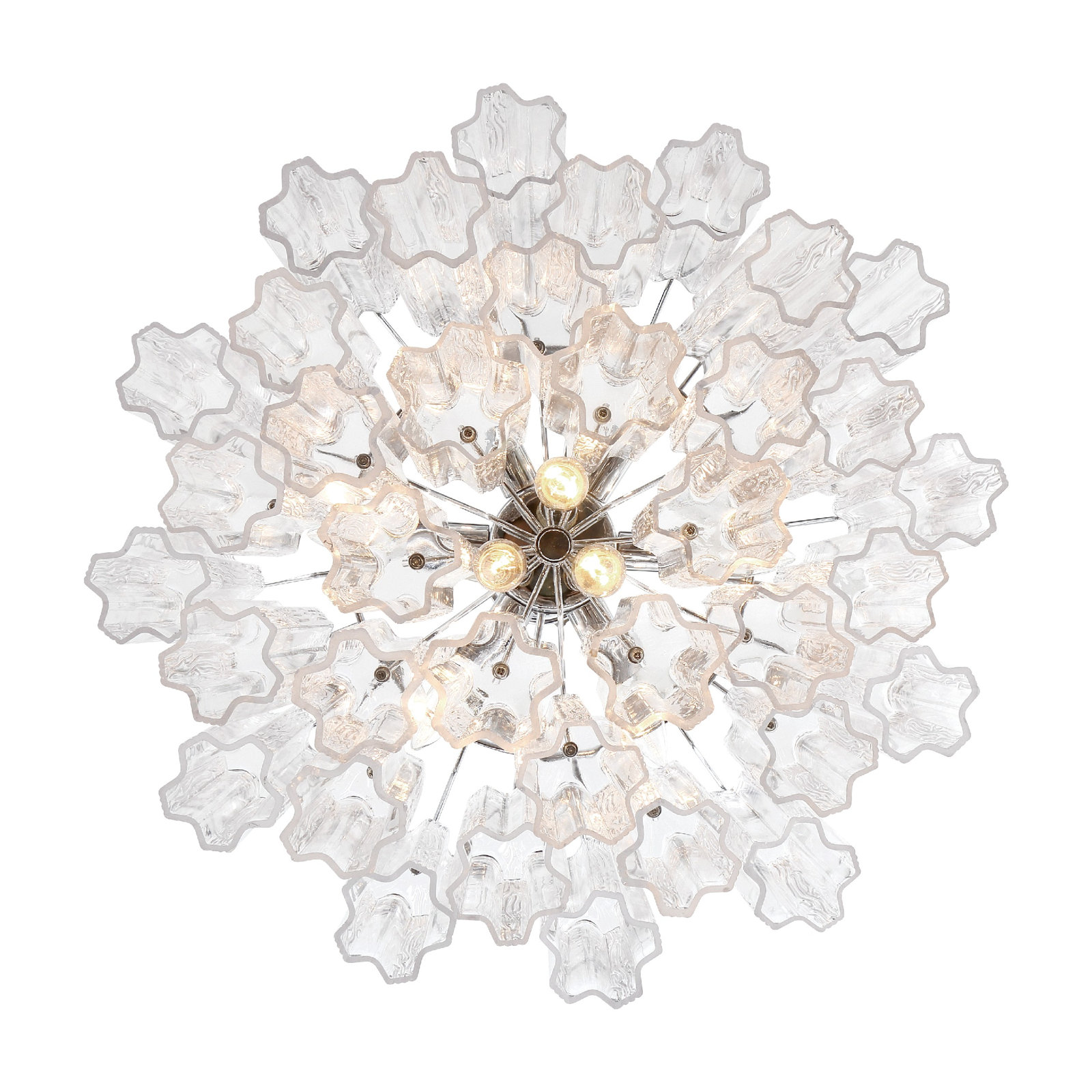 Arras 9-Light Chandelier,  Clear, Polished Chrome, 14.25" H x 22" W x 22" D