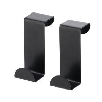 Over the Cabinet Door Single Hooks Set of 2 Brushed Stainless Steel