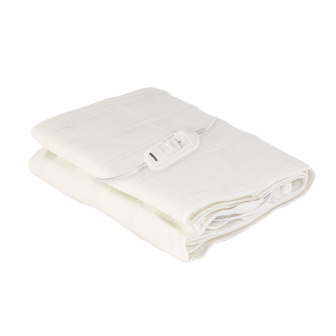 GEEPAS Electric Blanket | Soft Heated Underblanket Mattress Cover with 3 Heat Levels & Fast Heat Up | Fitted Bed Warmer Pad with Detachable Controller