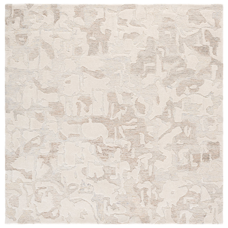Harvest 701 Hand Tufted 80% Wool; 20% Cotton Abstract Rug, Square 6'