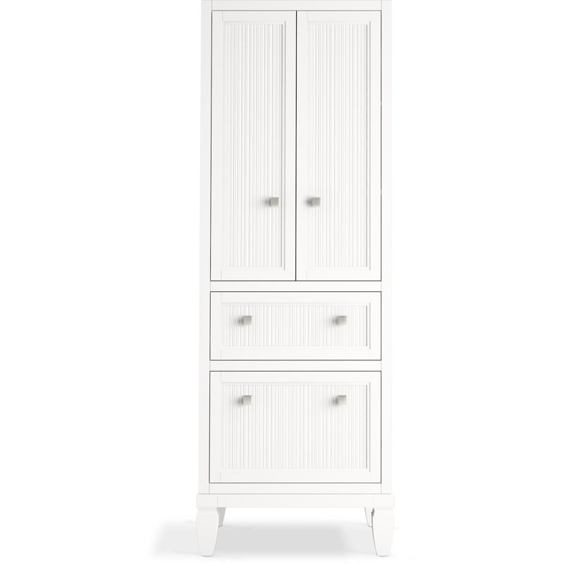 Hearthaven 70-In X 24-In Linen Tower, White