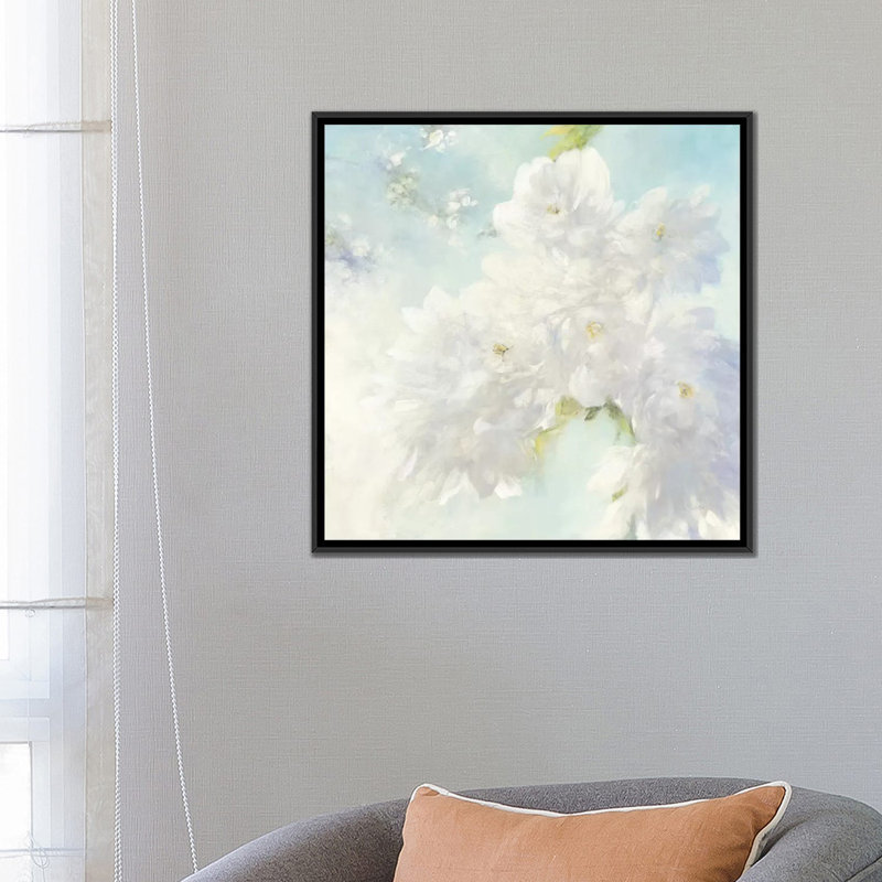 « poires, luminosité », reproduction sur toile, H 18 po x l 18 po x P 1,5 po, Toile avec cadre noir, Pas de tapis