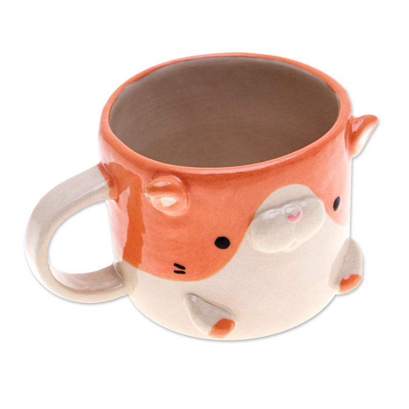 Trinx Handmade Cat Morning Ceramic Mug