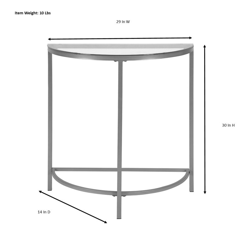 Badillo 29'' Glass Top Console Table