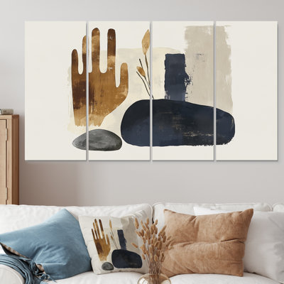 Minimal and Geometric Nature Tones - Ensemble de décorations murales minimalistes abstraites