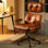 Chaise de bureau Schaffer, fauteuils de bureau ergonomiques grands et grands, fauteuil de direction à haut dossier réglable, fauteuil pivotant de soutien lombaire avec fonction berçante