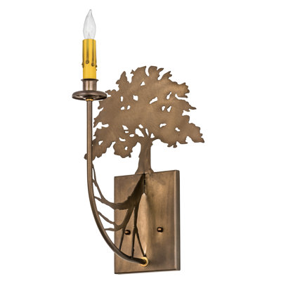 Rustic Lodge Candle Wall Light