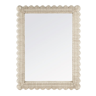 Flora Rattan Scalloped Wall Mirror