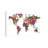 World Map Hearts Multicolor by Michael Tompsett - Print on Canvas-1117362211-1160843256-1117362213