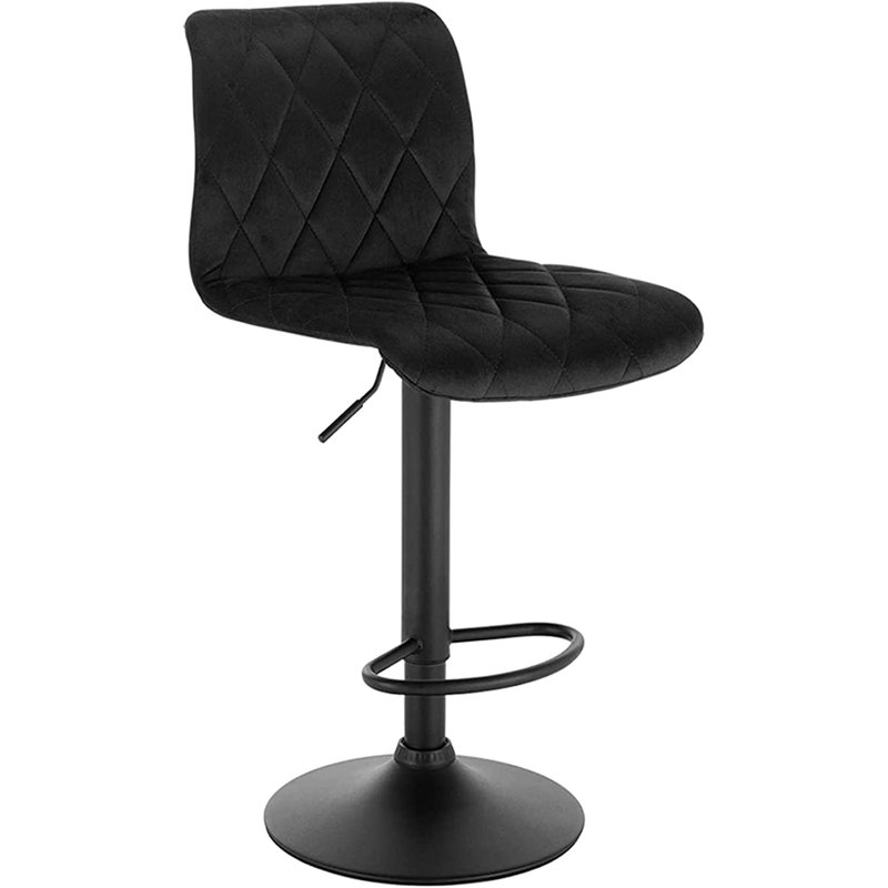 Kankakee Swivel Adjustable Height Stool, Black