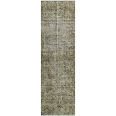 Premium Machine Washable Larock AMF1228 Global Rug