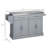 Rolling Kitchen Island With Storage, Portable Kitchen Cart With Stainless Steel Top, 2 Drawers, Spice, Knife And Towel Rack And Cabinets-1139694619