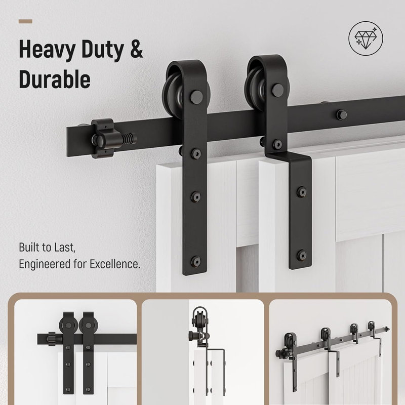 Ensemble de quincaillerie de porte de grange coulissante 68 "Fit, 68"
