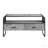 Modern TV Stand Console - Concrete Gray/Black