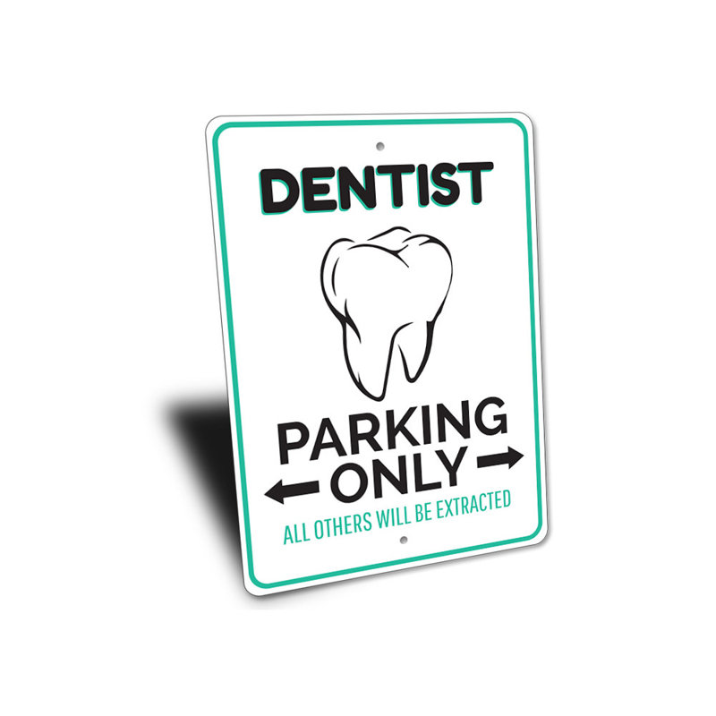Plaque de dentiste en aluminium, H 10 po x l 14 po x P 0,04 po