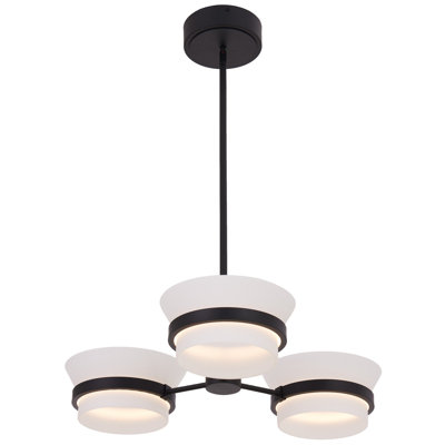 Lustre noir Anel 3 LT Kalco