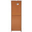 Armoire en chêne de 72,4 po de hauteur avec 8 portes et 4 tablettes. Pour différents endroits. Extérieur lisse, construction robuste, divers emplacements. Finition, construction