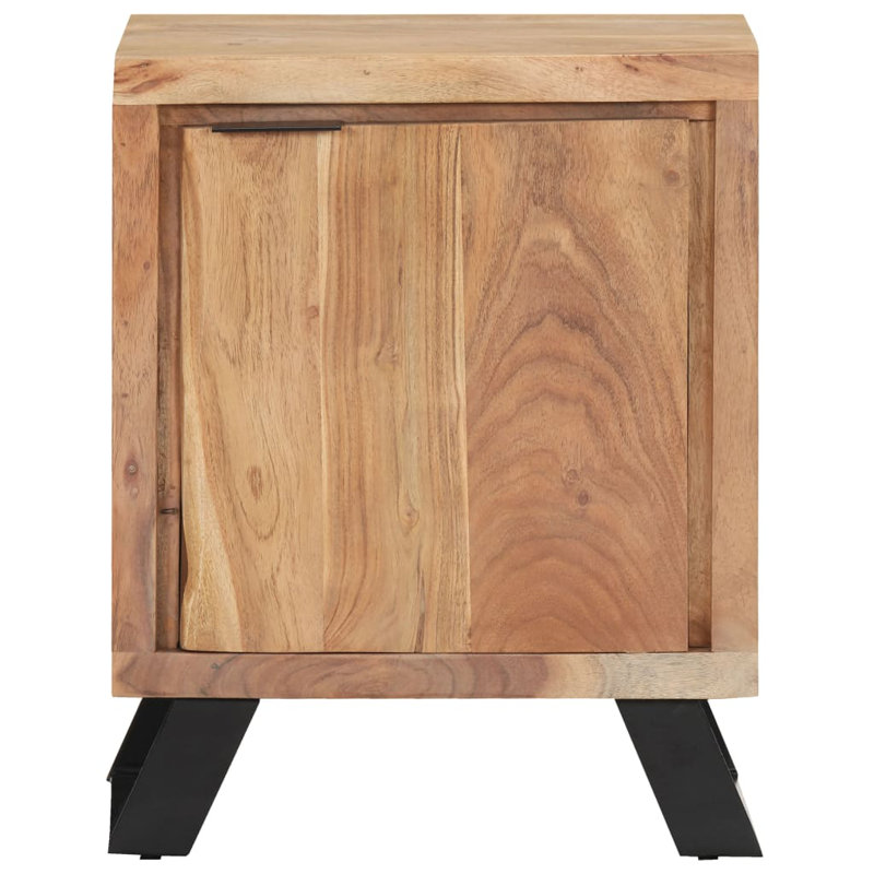 Jamya 40cm W Steel Bedside Table