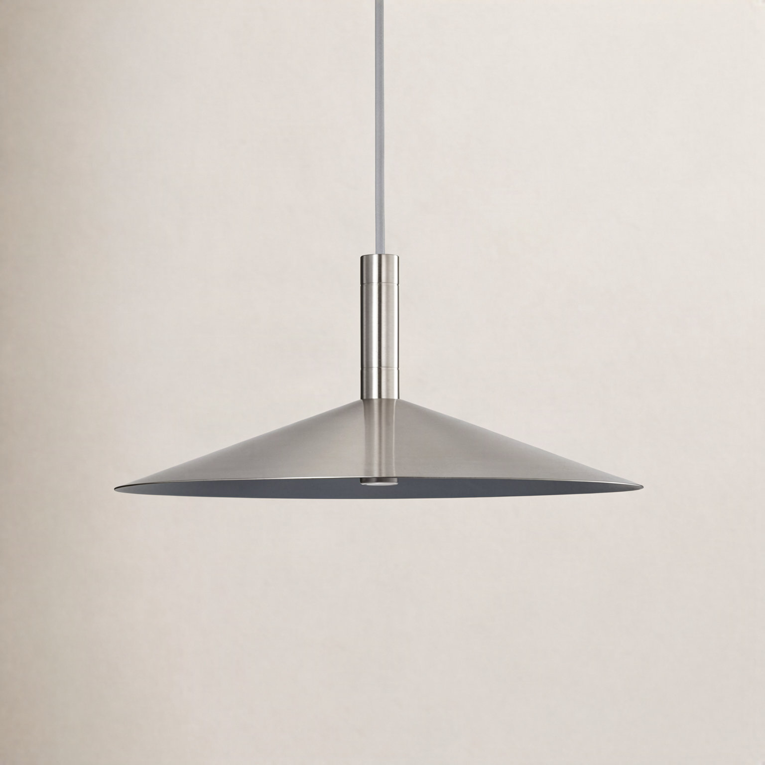 Vicente Dimmable LED Single Light Pendant, 151.13" H x 14" W x 14" D, Brushed Nickel
