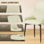 Ensemble de 4 chaises de salle à manger, chaises de cuisine avec pieds en acier, blanc crème