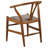 Hykeem Wood Wishbone Dining Side Chair Walnut