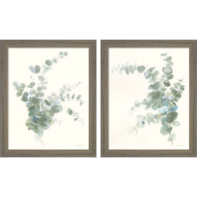 " Scented Sprig II & III Cool " 2 Piece Art Graphic Art Print