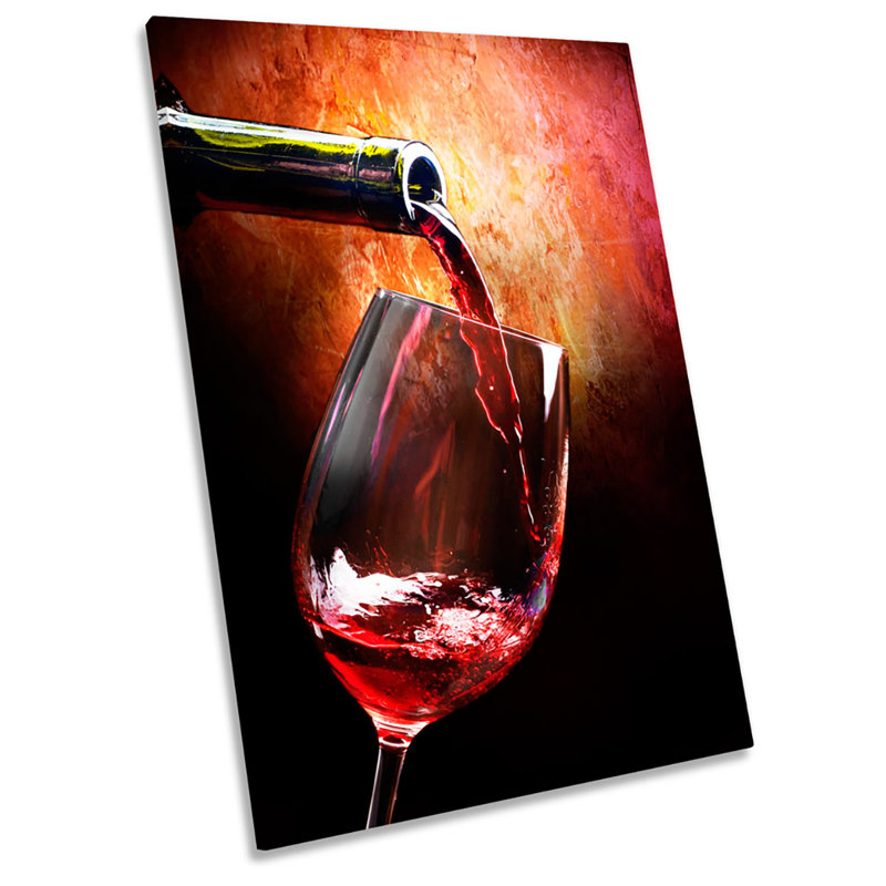 Wine Glass Kitchen Bottle - Wrapped Canvas Print, 45.7cm H x 30.5cm W