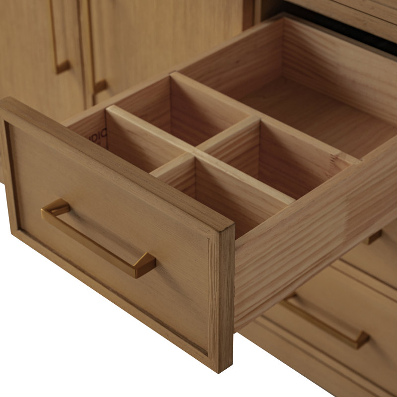 Meuble-lavabo simple 42 po Reajean, Caramel / bronze brossé
