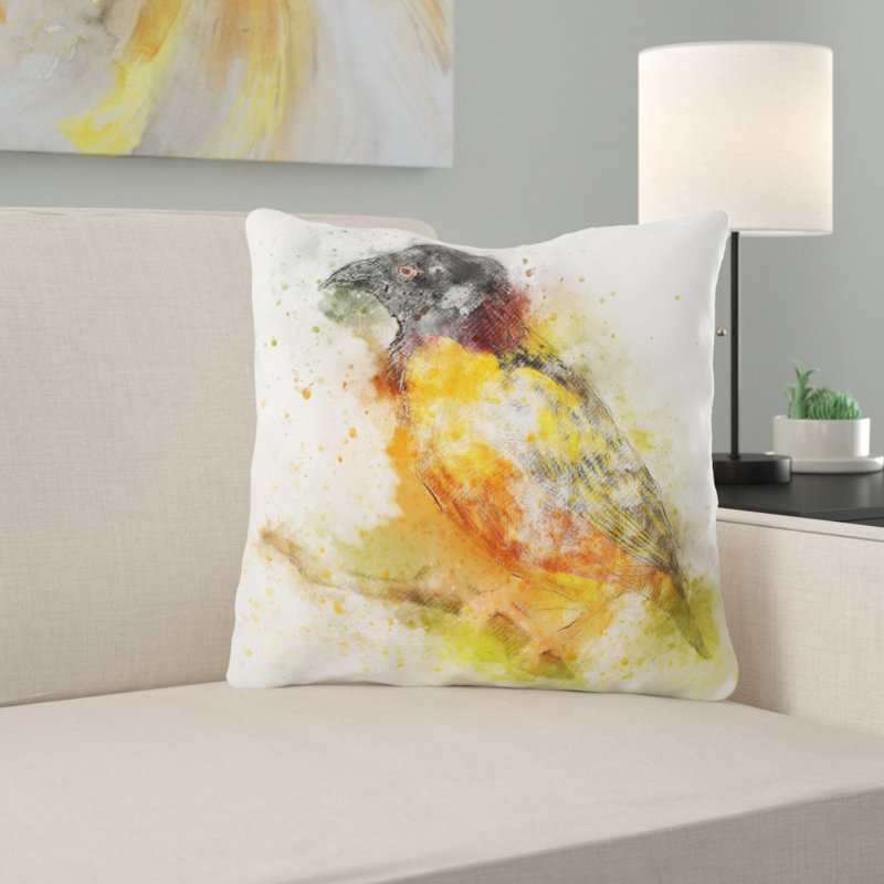 Coussin oiseau Waubun, Microsuède, Intérieur
