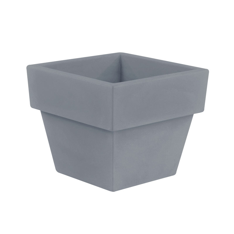 Vaso Resin Pot Planter, Steel, 13.75" H x 15.75" W x 15.75" D