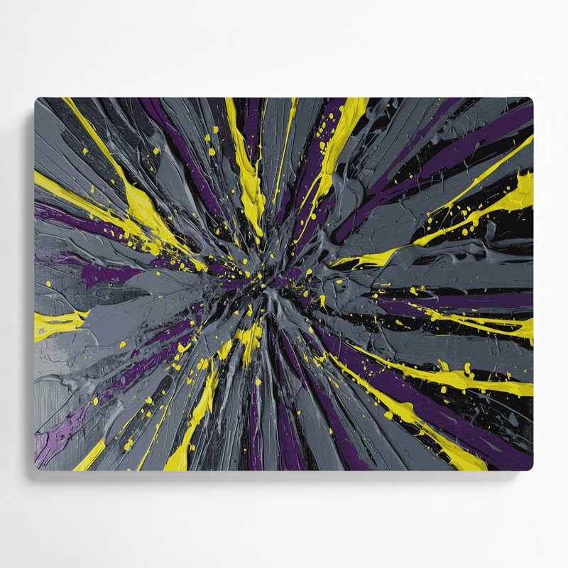 Art mural en métal gris Neo Expressionism 33, H 144 po x l 216 po x P 0,05 po