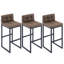 Tabouret de bar rembourré à dossier bas avec structure en métal épaissie pour îlot de cuisine-91899105-92115246-92115247