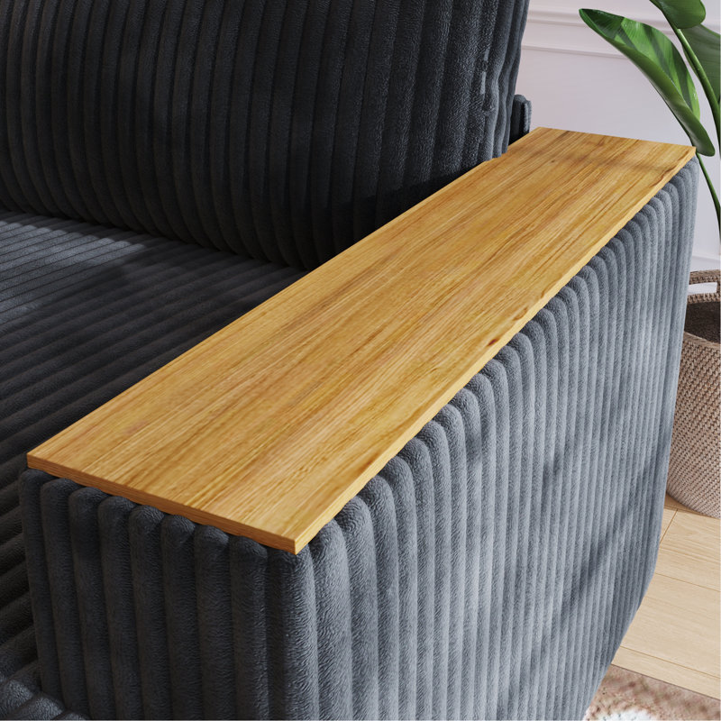 Canapé modulaire en L de 114,5 po avec 2 coussins et canapé en forme de L avec méridienne réversible et deux accoudoirs