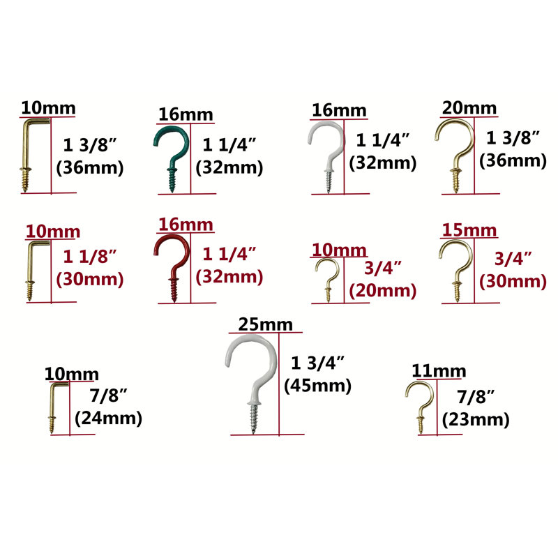Crochets pour assortiment suspendu