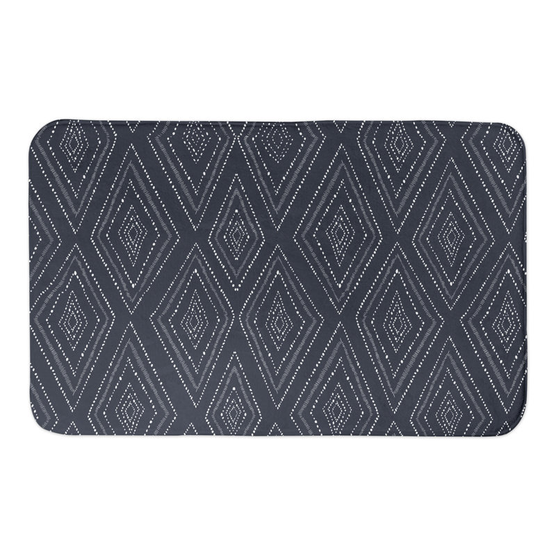 Valle Non-Slip Bath Rug, Navy