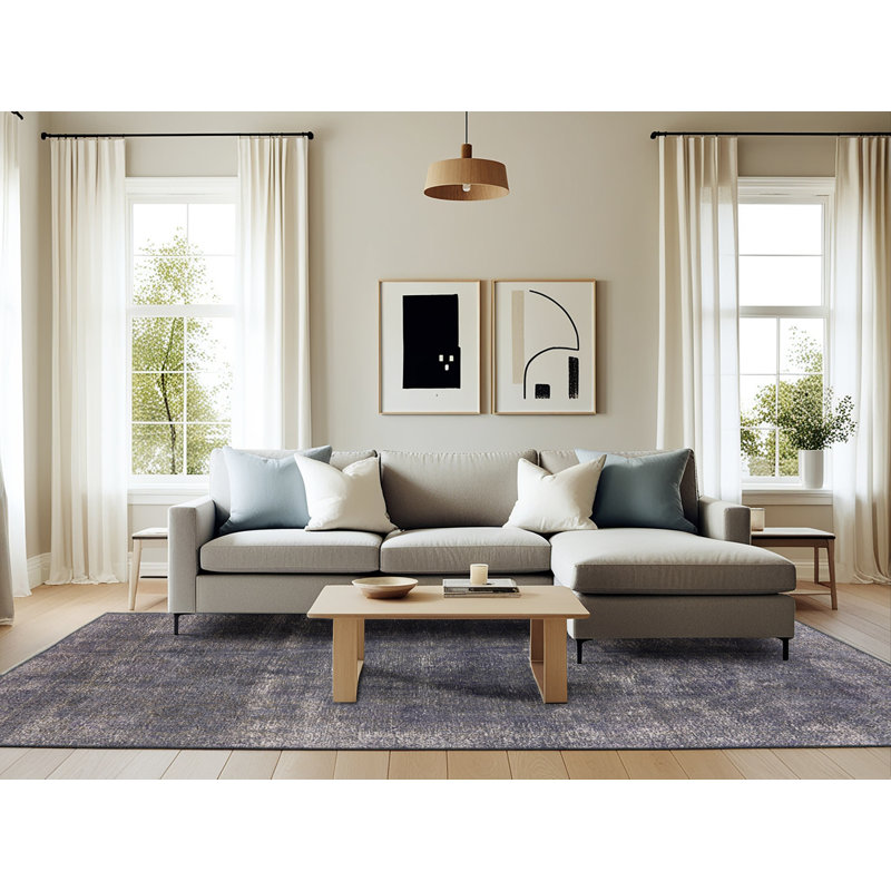 Tapis gris Salerna, Rectangle 6 pi x 9 pi
