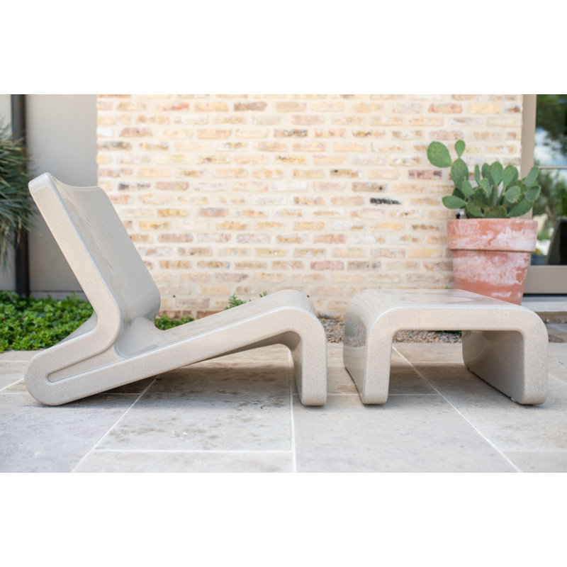 Line Outdoor Ottoman, Sandstone