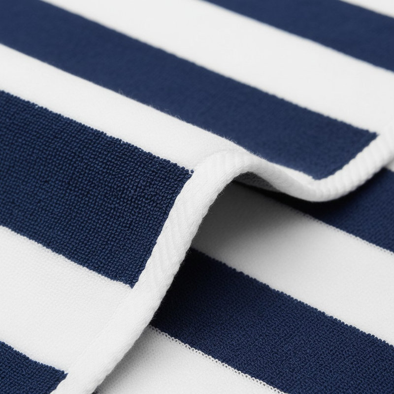 Premium Oversized Striped Towels - Soft, Absorbent & Long‑Lasting, Navy