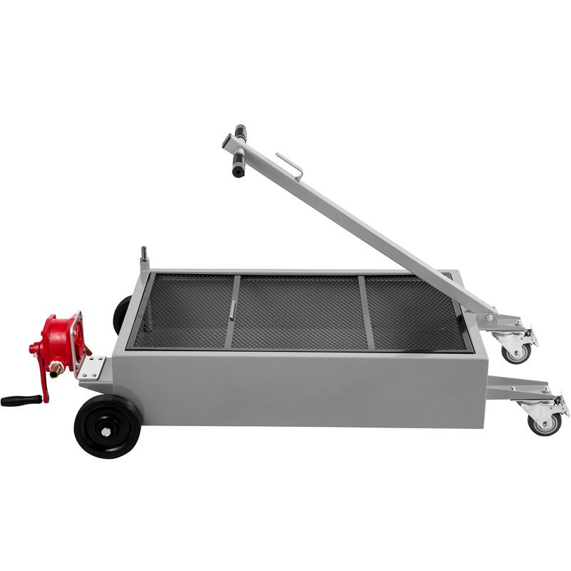 Bac de récupération d'huile de 57 litres (15 gallons), en acier noir pliable, conception à basse pression.