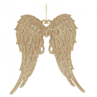 Glitter Angel Wings Ornament