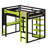 All-in-One Loft Bed System with Desk, Storage, Fast Charging & Customizable RGB Lights-470847805