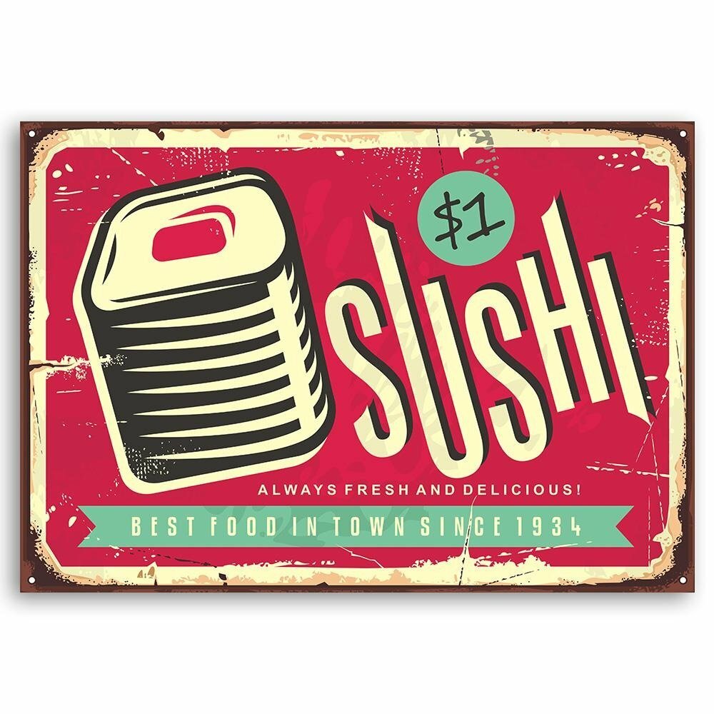 Leinwandbild Retro Sushi