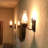 Farmhouse Rustic Wall Sconce In Black Vintage Industrial Design